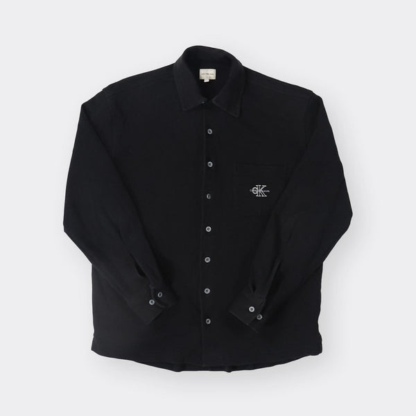 Calvin Klein Vintage Button-Up Sweatshirt - Small